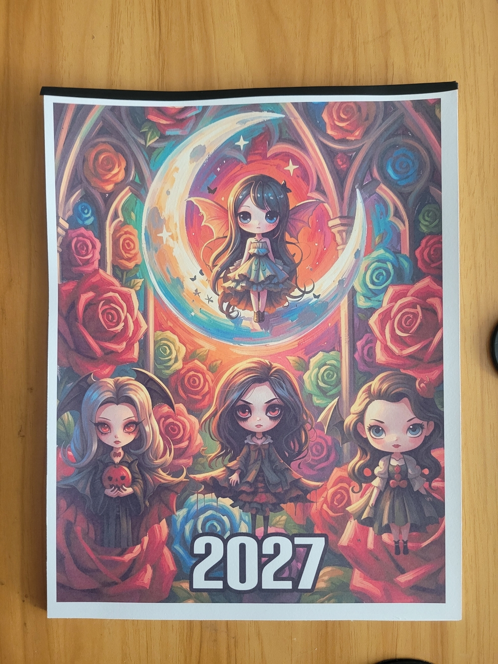 🖤NEW🖤 2027 Cute Gothic Chibi Calendar